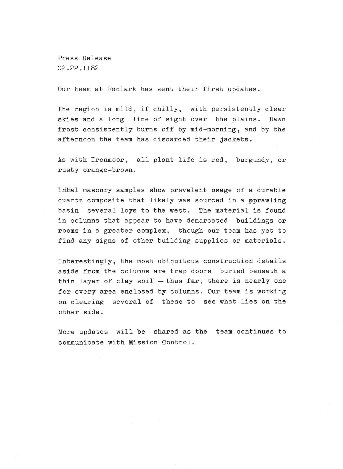 Press Release 02.22.1182