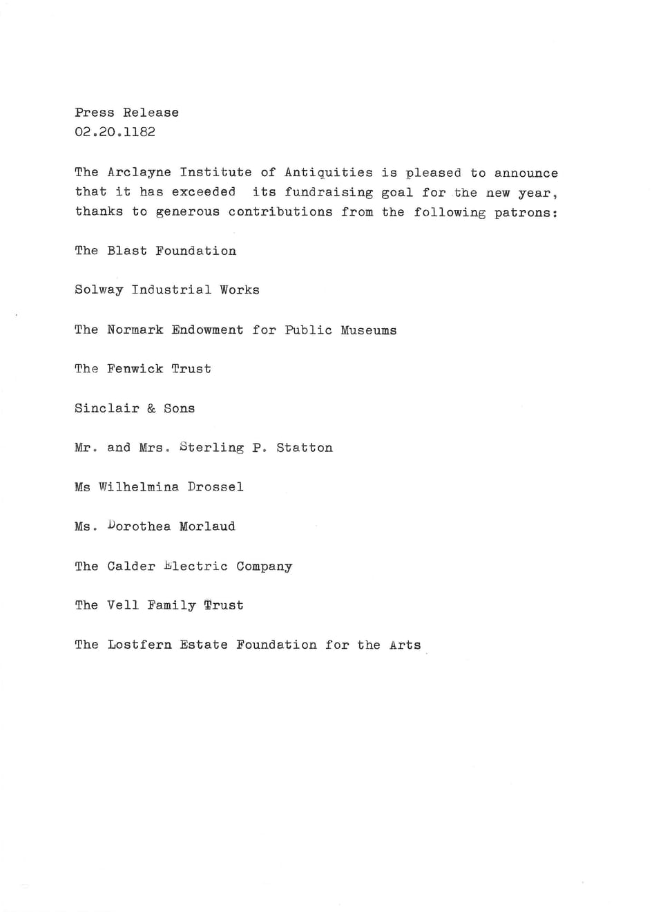 Press Release 02.20.1182